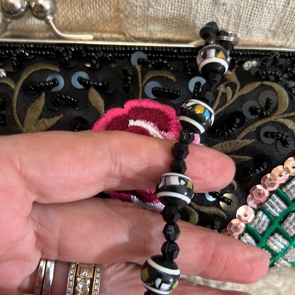 Aldo Beautiful Rose Beaded SequinEd Clutch - 4 x 10 - Picture 5 of 8